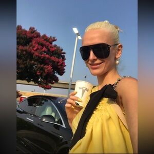 Fendi Yellow Ruffle Top